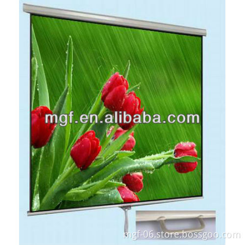 Matte White Wall Mounted Manual Projection Screen for Led Projectors